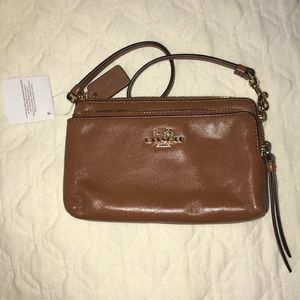 Brown Coach Wallet with wristlet